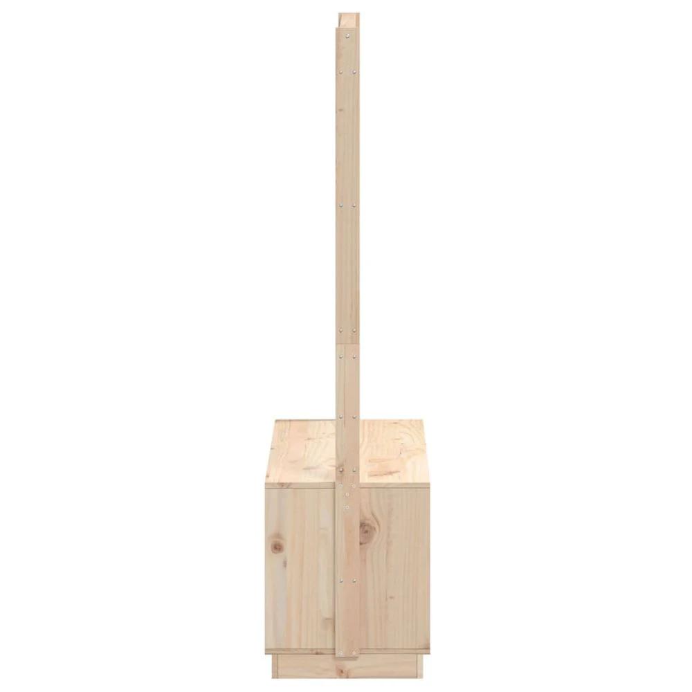 vidaXL Clothes Rack with Shoe Storage vidaXL 113x40x157.5 cm Solid Wood Pine - Uncategorized Shoe Storage