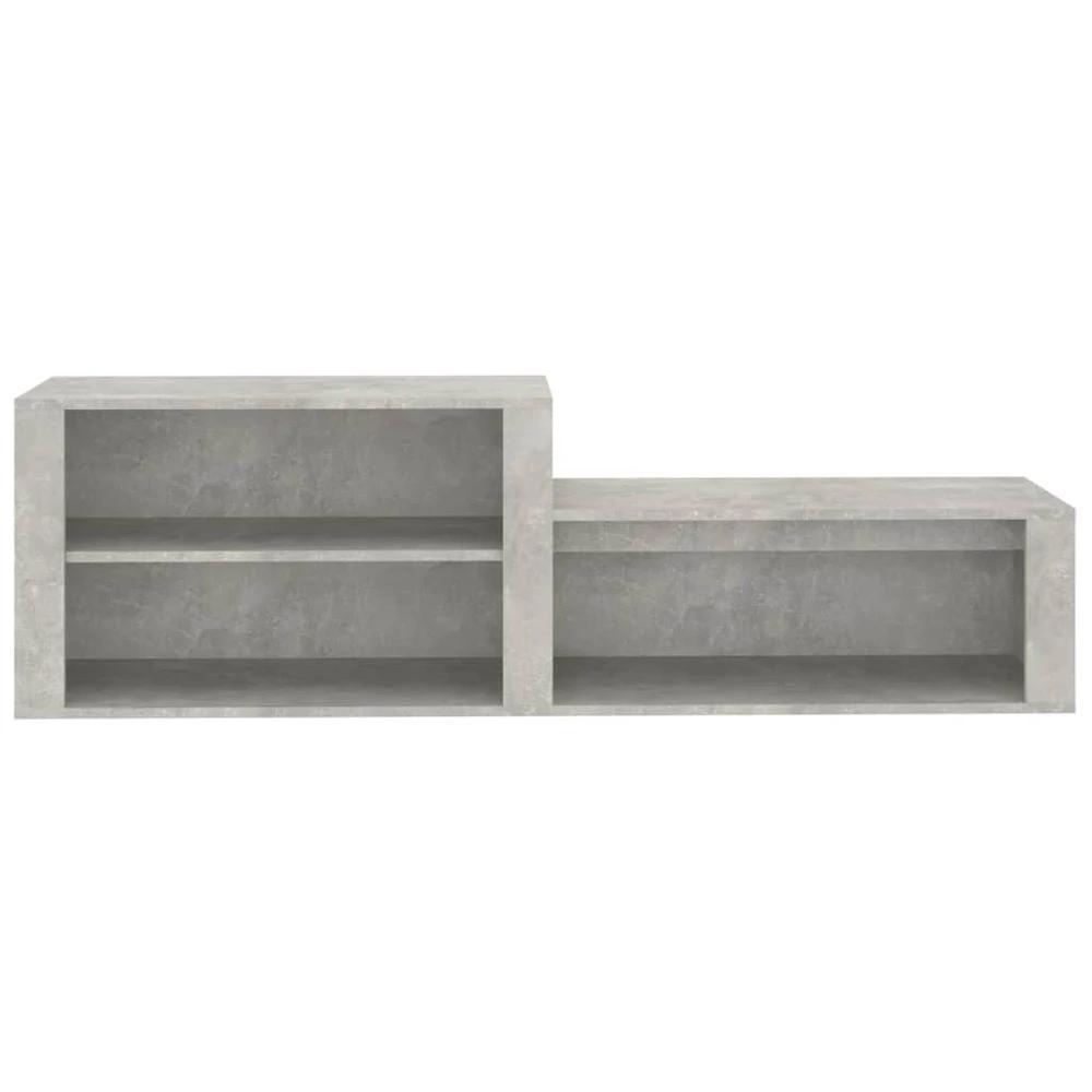 Shoe Cabinet Concrete Grey vidaXL 150x35x45 cm Engineered Wood by vidaXL