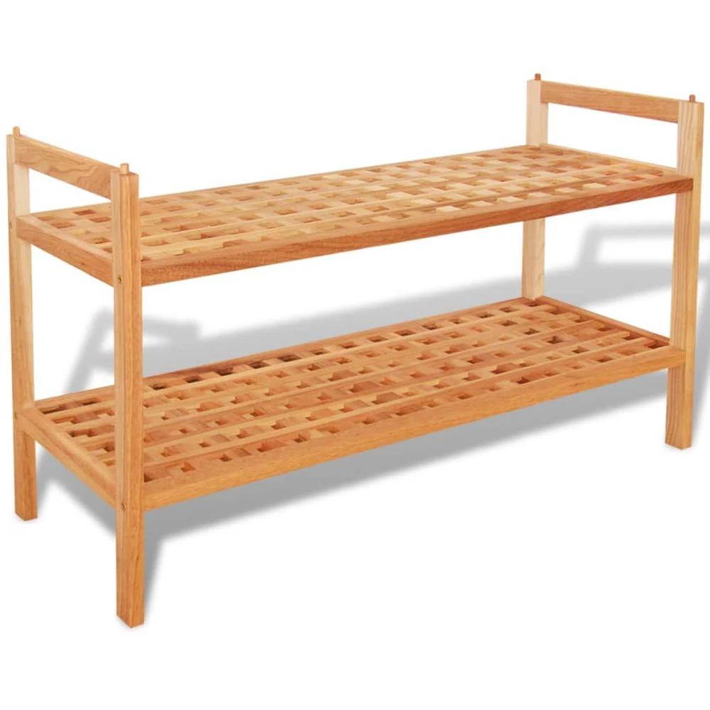 Shoe Rack Solid Walnut Wood vidaXL 69x26x40 cm by vidaXL
