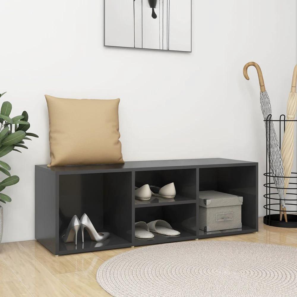 vidaXL vidaXL Shoe Storage Bench White 105x35x35 cm Engineered Wood - Uncategorized Shoe Storage