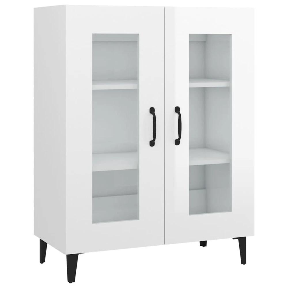 Sideboard High Gloss White 69.5x34x90 cm vidaXL Engineered Wood by vidaXL