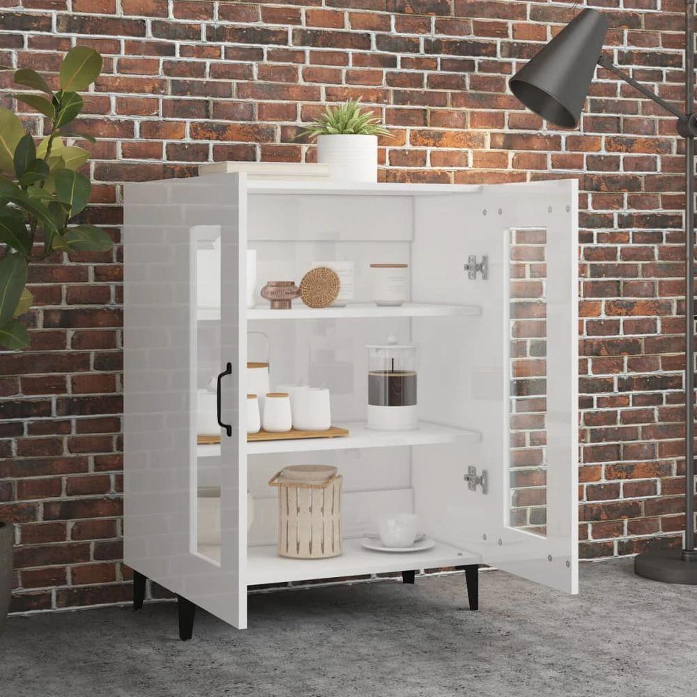 Sideboard High Gloss White 69.5x34x90 cm vidaXL Engineered Wood by vidaXL