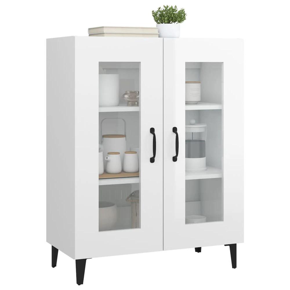 Sideboard High Gloss White 69.5x34x90 cm vidaXL Engineered Wood by vidaXL