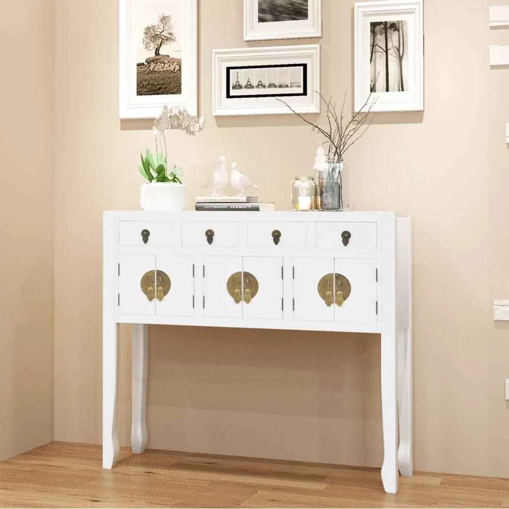 vidaXL Sideboard Chinese Style Solid Wood White by vidaXL