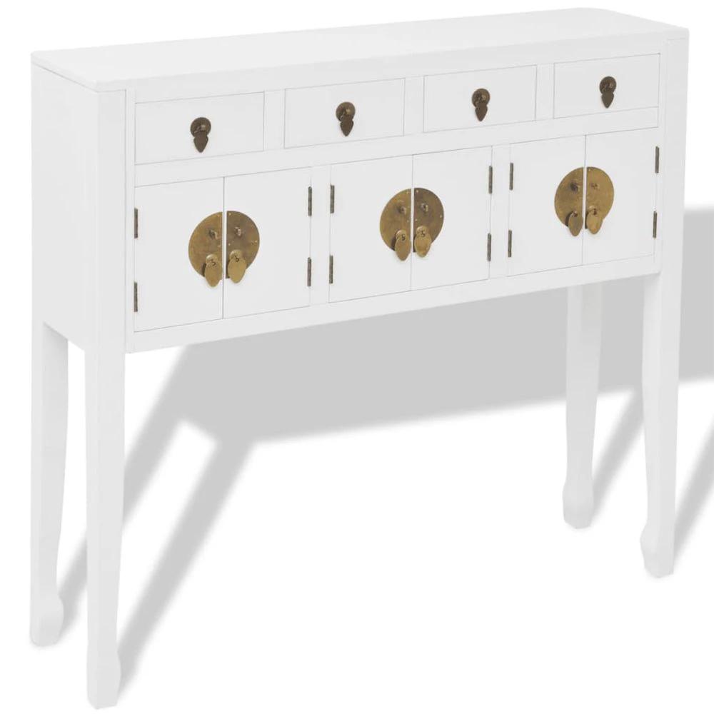 vidaXL Sideboard Chinese Style Solid Wood White by vidaXL
