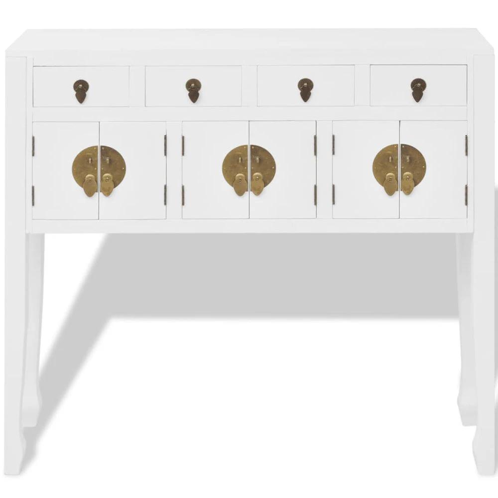 vidaXL Sideboard Chinese Style Solid Wood White by vidaXL