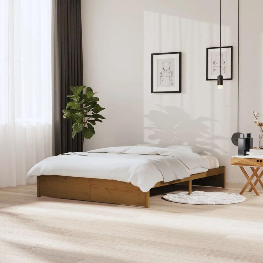 vidaXL Bed Frame Solid Wood vidaXL 75x190 cm Small Single - Uncategorized Single Bed