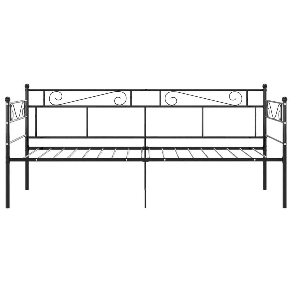 vidaXL Sofa Bed Frame Black Metal 90x200 cm by vidaXL
