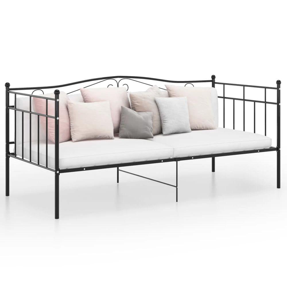 Sofa Bed Frame White vidaXL Metal 90x200 cm by vidaXL