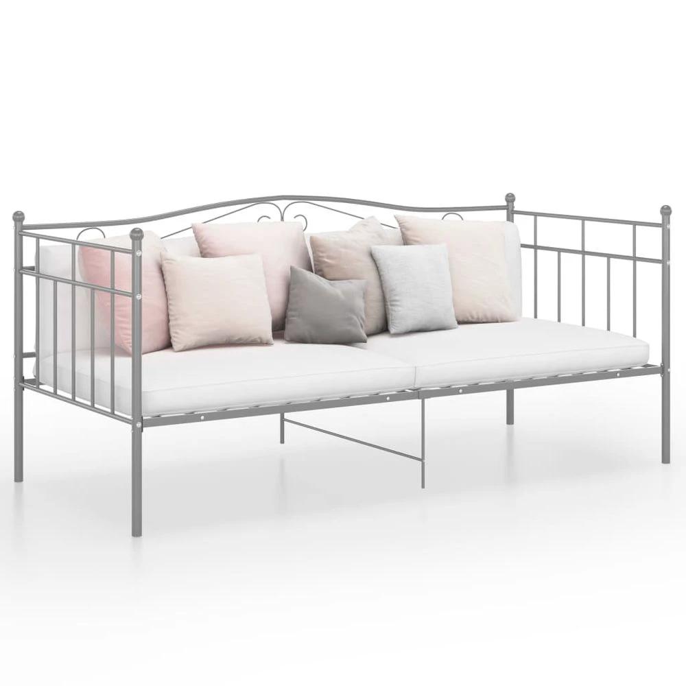 Sofa Bed Frame White vidaXL Metal 90x200 cm by vidaXL
