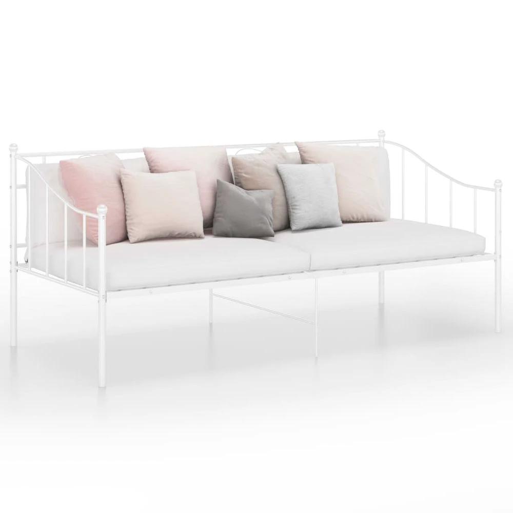 Sofa Bed Frame White vidaXL Metal 90x200 cm by vidaXL