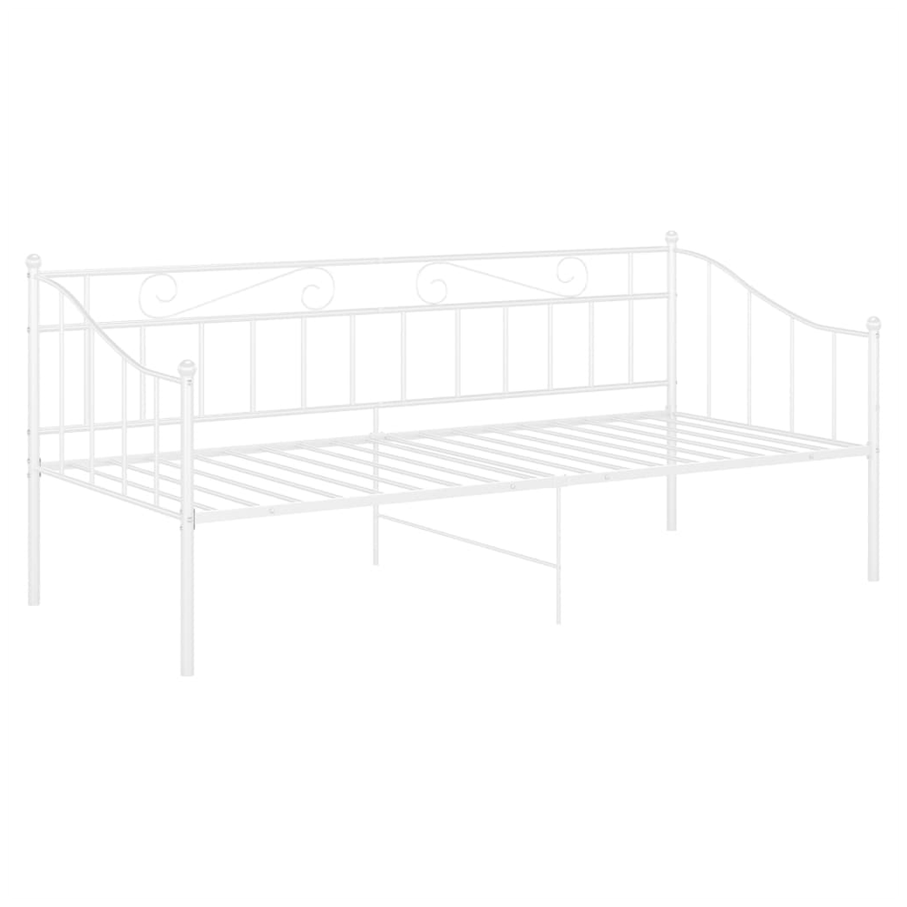 Sofa Bed Frame White vidaXL Metal 90x200 cm by vidaXL