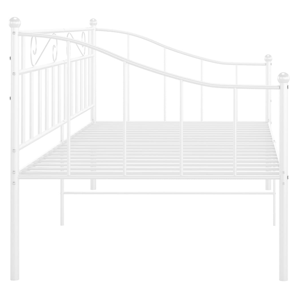 Sofa Bed Frame White vidaXL Metal 90x200 cm by vidaXL