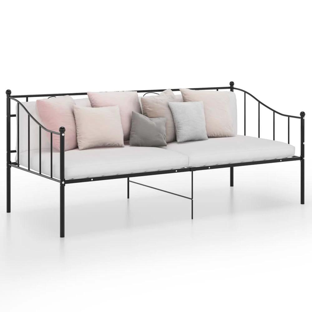 Sofa Bed Frame White vidaXL Metal 90x200 cm by vidaXL