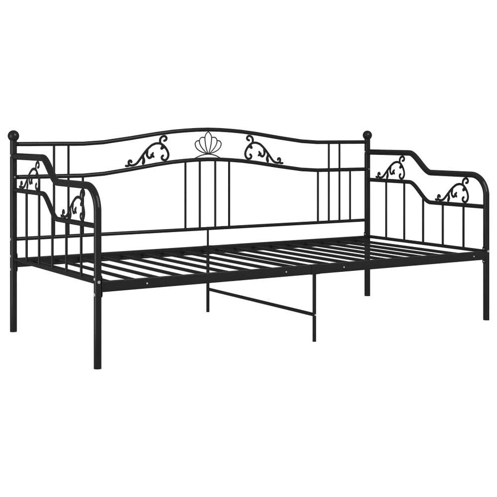 vidaXL Sofa Bed Frame Black Metal 90x200 cm by vidaXL