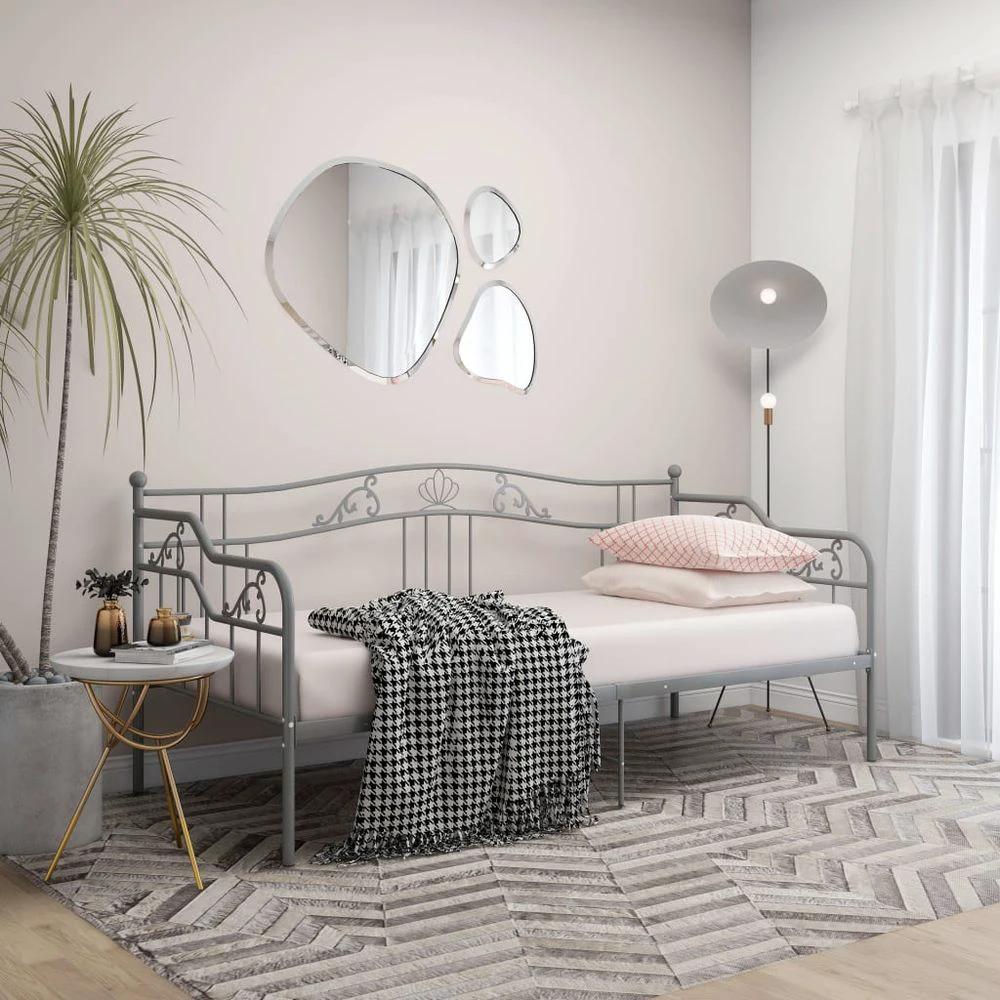 vidaXL Sofa Bed Frame Black Metal 90x200 cm by vidaXL