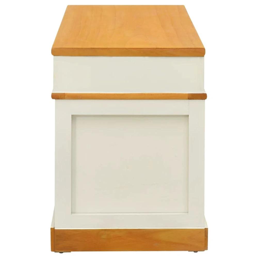 vidaXL Storage Bench Solid Paulownia vidaXL Wood 100 cm - Uncategorized Storage Box