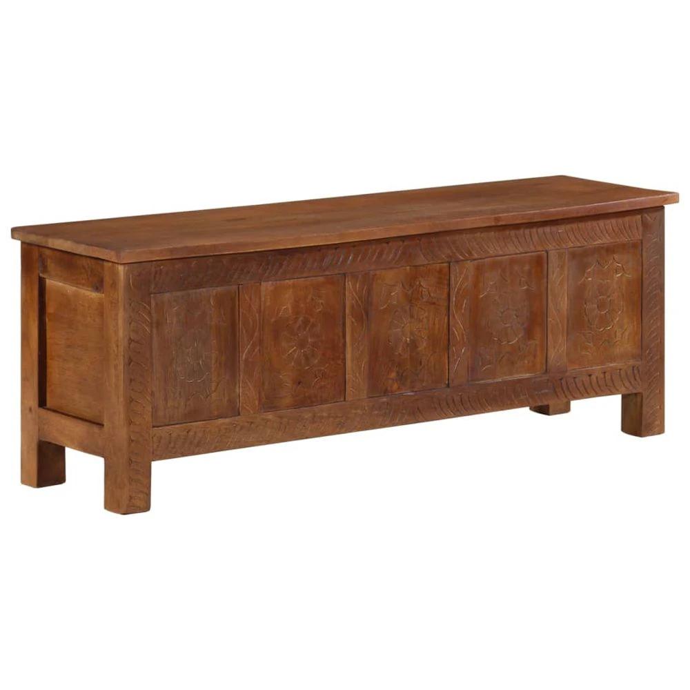 Storage Box 110x30x40 cm vidaXL Solid Mango Wood by vidaXL