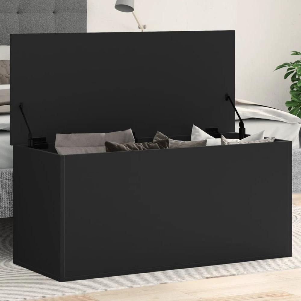 vidaXL Storage Box Black 100x42x46 cm vidaXL Engineered Wood - Uncategorized Storage Box