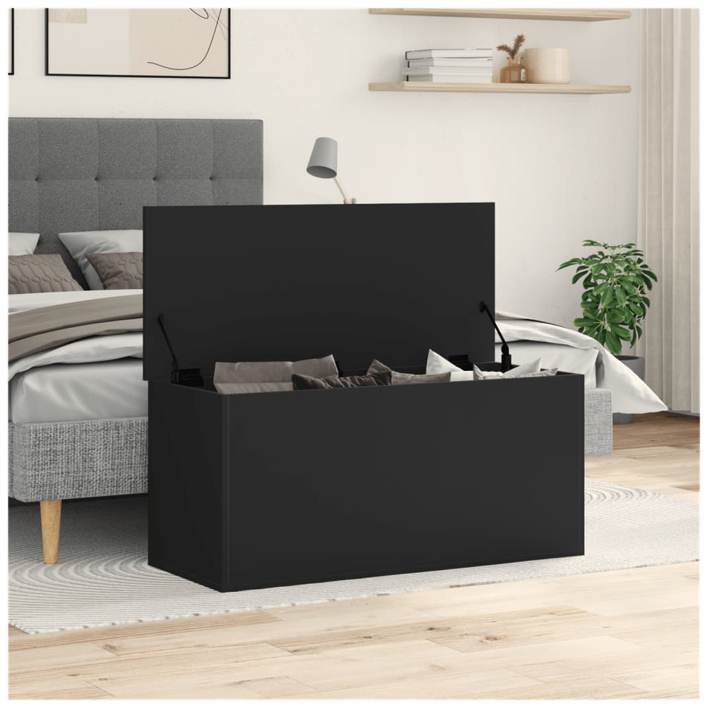 vidaXL Storage Box Black 100x42x46 cm vidaXL Engineered Wood - Uncategorized Storage Box