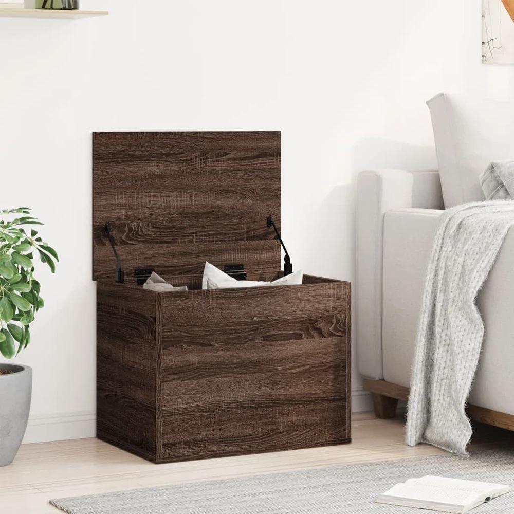 vidaXL Storage Box Brown Oak 60x42x46 cm vidaXL Engineered Wood - Uncategorized Storage Box