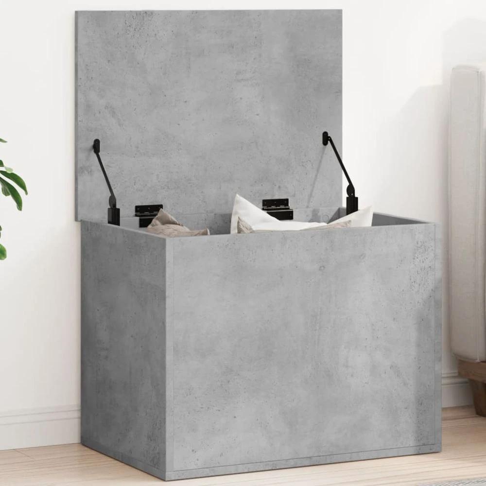 Storage Box Concrete Grey 60x42x46 cm vidaXL Engineered Wood by vidaXL