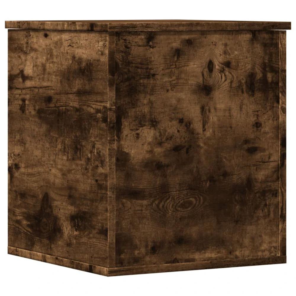 Storage Box Smoked Oak 40x42x46 cm vidaXL Engineered Wood by vidaXL