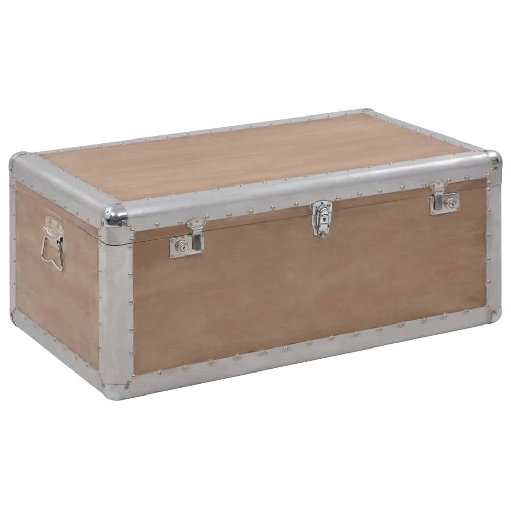 Storage Box Solid Fir Wood 91x52x40 cm vidaXL Brown by vidaXL