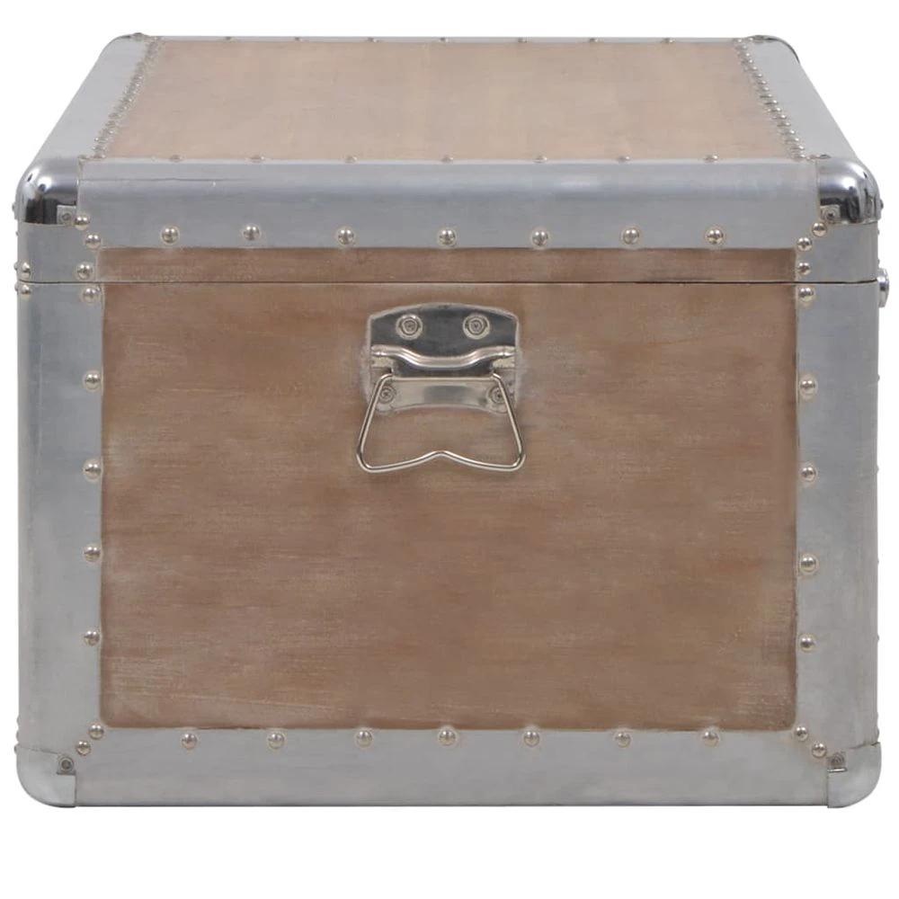 Storage Box Solid Fir Wood 91x52x40 cm vidaXL Brown by vidaXL