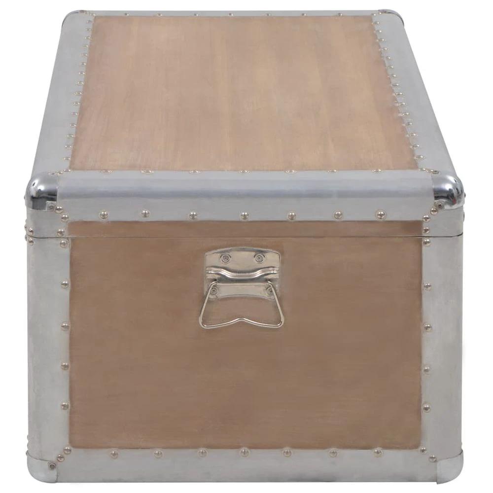 Storage Box Solid Fir Wood 91x52x40 cm vidaXL Brown by vidaXL