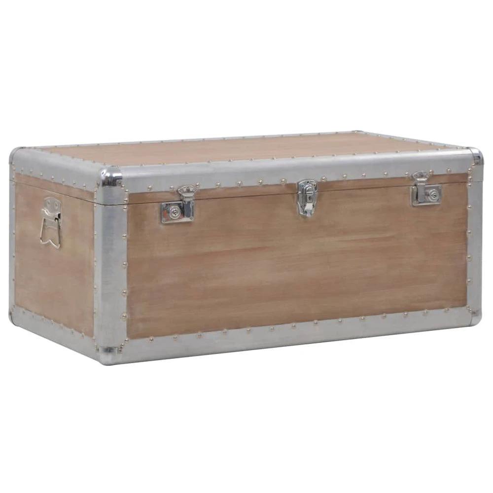 Storage Box Solid Fir Wood 91x52x40 cm vidaXL Brown by vidaXL