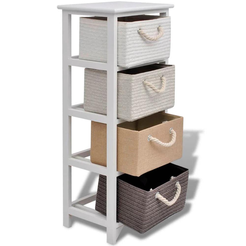 vidaXL Storage Cabinet 4 Drawers Wood vidaXL - Uncategorized Storage Box