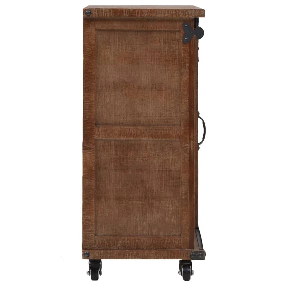 vidaXL Storage Cabinet Solid Fir Wood vidaXL 64x33.5x75 cm Brown - Uncategorized Storage Box
