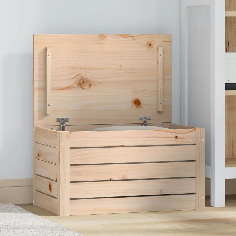 vidaXL Storage Box 59.5x36.5x33 cm vidaXL Solid Wood Pine - Uncategorized Storage Box