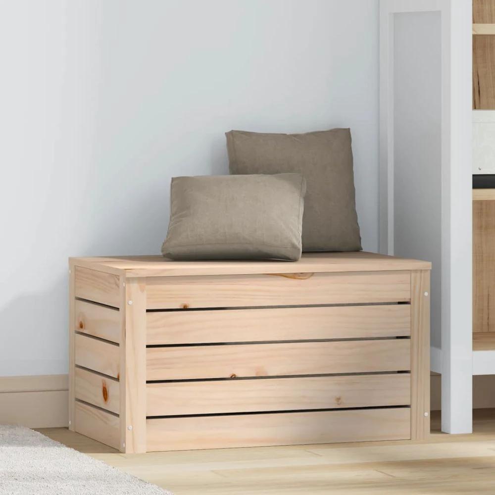 Storage Box 59.5x36.5x33 cm vidaXL Solid Wood Pine by vidaXL