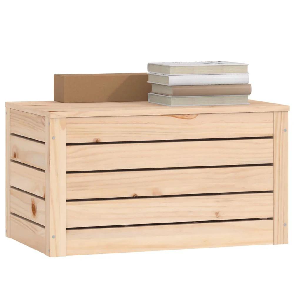 Storage Box 59.5x36.5x33 cm vidaXL Solid Wood Pine by vidaXL