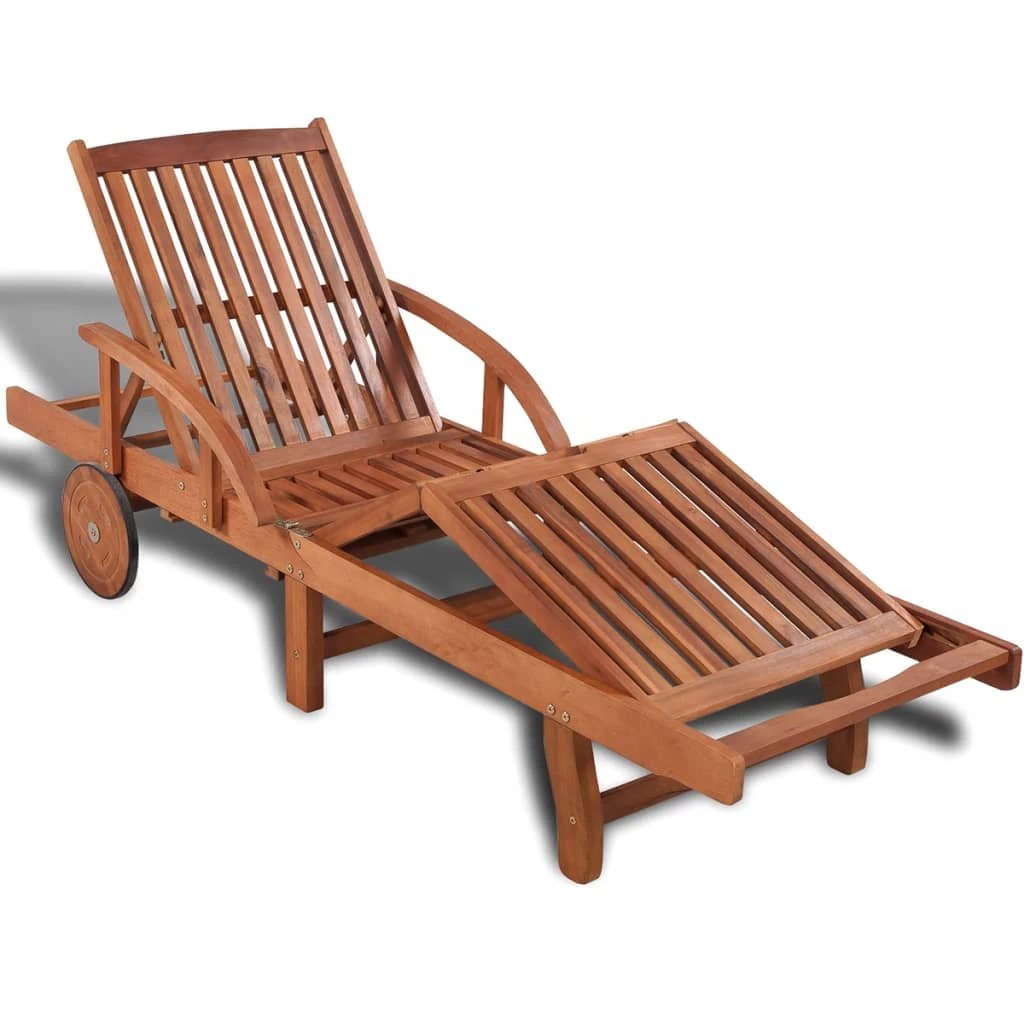 vidaXL Sun Lounger Solid Acacia Wood by vidaXL