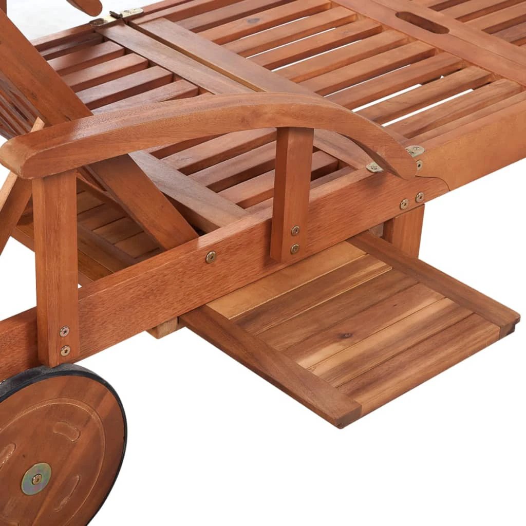 vidaXL Sun Lounger Solid Acacia Wood by vidaXL
