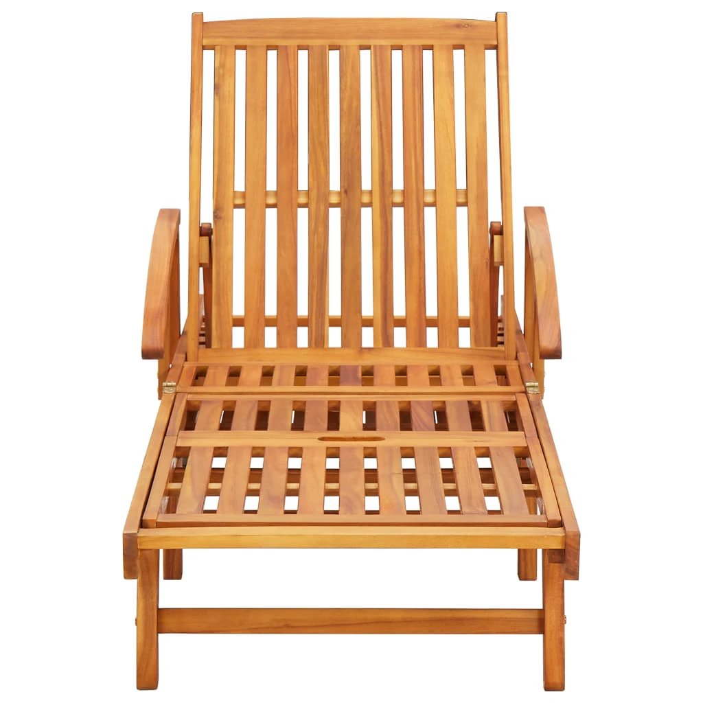 vidaXL Sun Lounger Solid Acacia Wood - Sun Lounger
