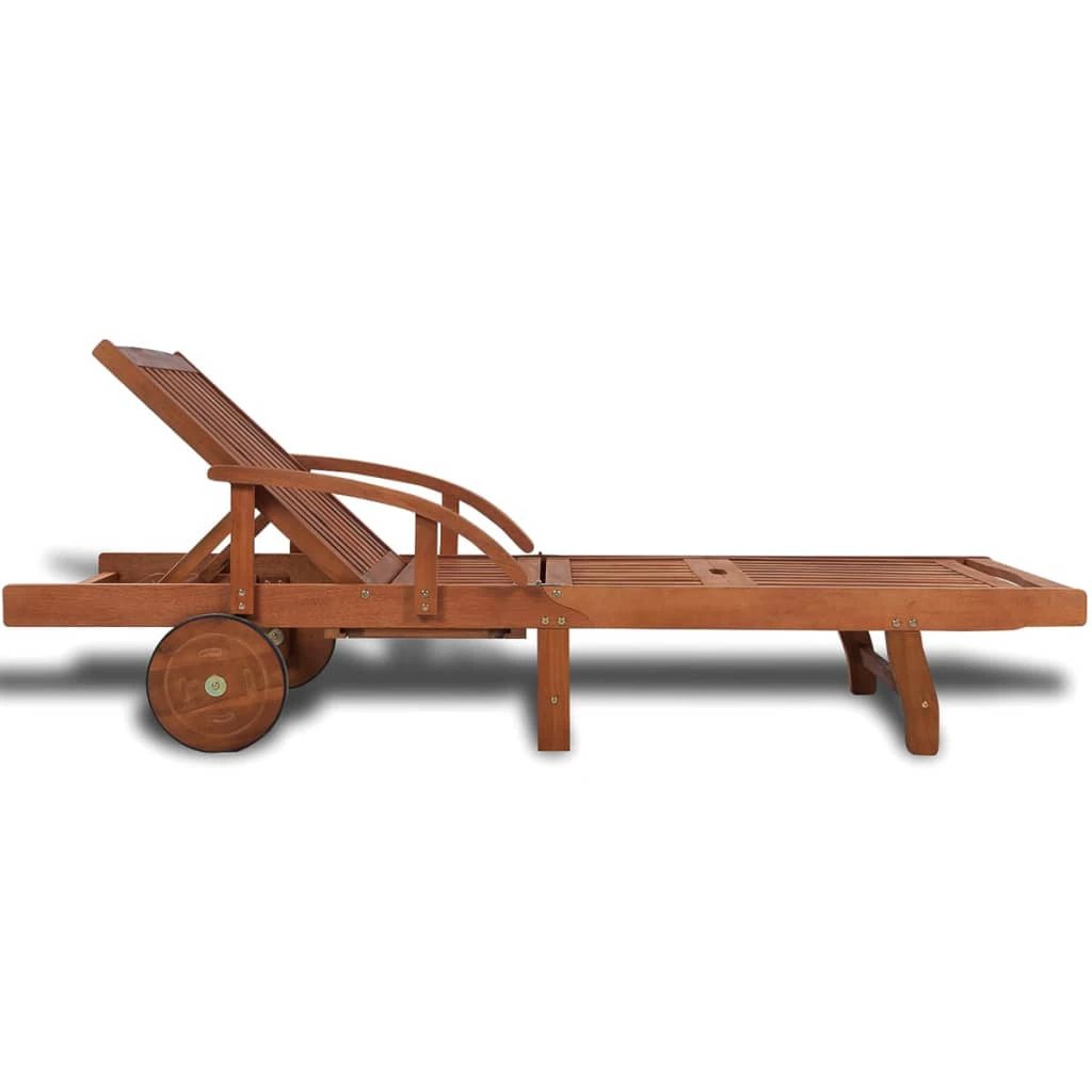 vidaXL Sun Lounger Solid Acacia Wood by vidaXL