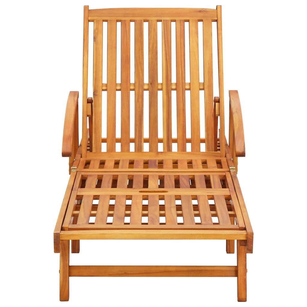vidaXL Sun Lounger Solid Acacia Wood - Sun Lounger
