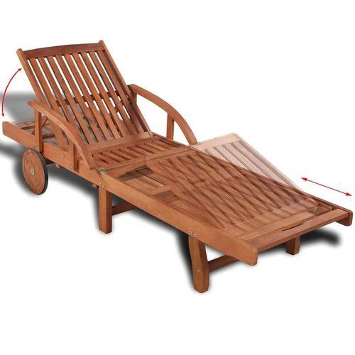 vidaXL Sun Lounger Solid Acacia Wood by vidaXL