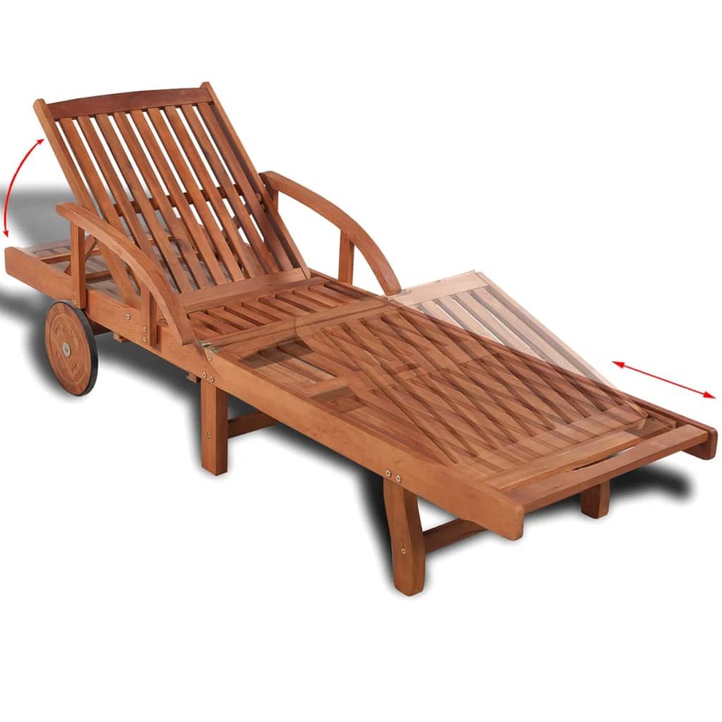 vidaXL Sun Lounger Solid Acacia Wood by vidaXL