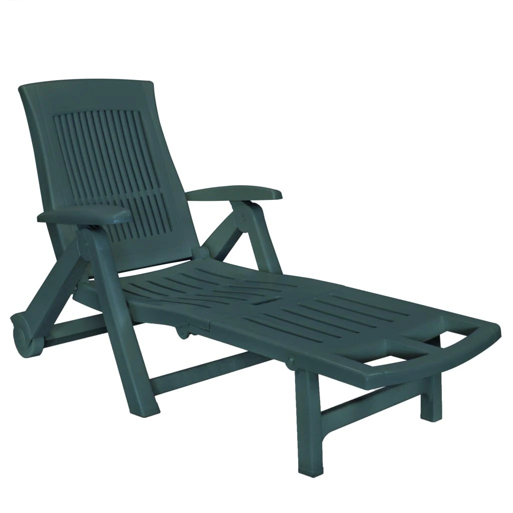 vidaXL Sun Lounger with Footrest Plastic White - Sun Lounger