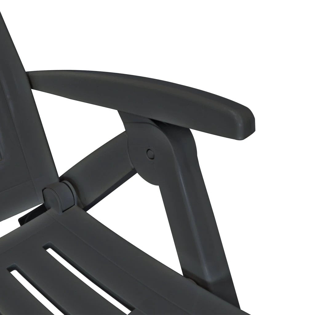 vidaXL Sun Lounger with Footrest Plastic White - Sun Lounger
