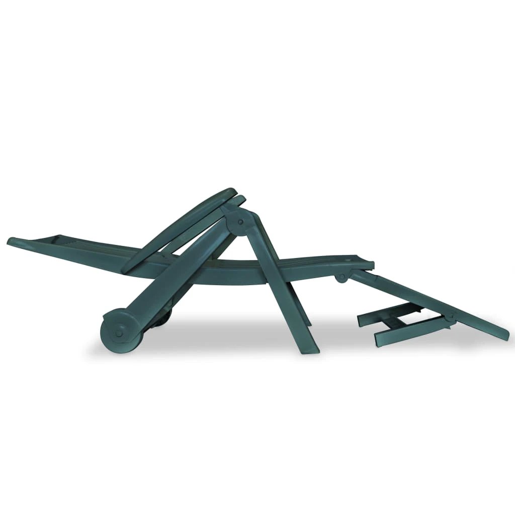 vidaXL Sun Lounger with Footrest Plastic White - Sun Lounger