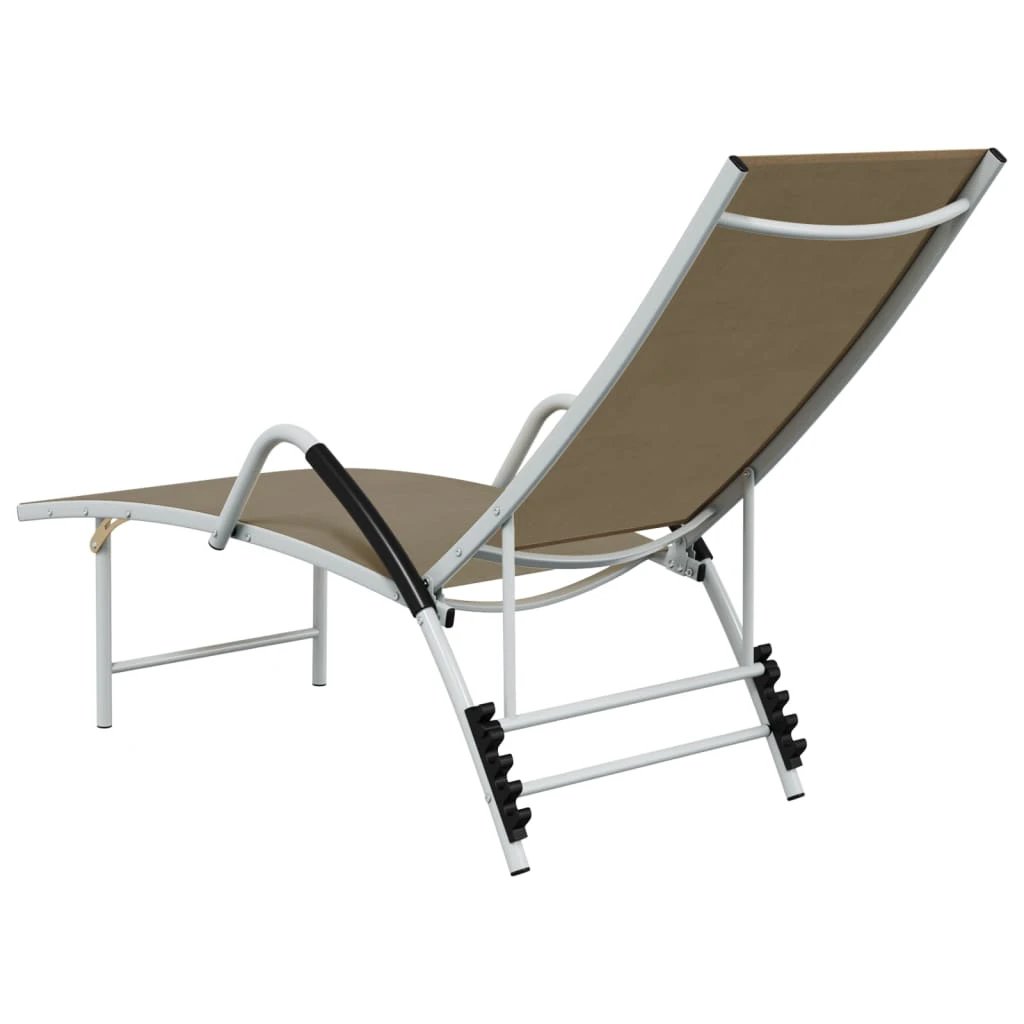 vidaXL vidaXL Sun Lounger Textilene and Aluminium Black - Sun Lounger