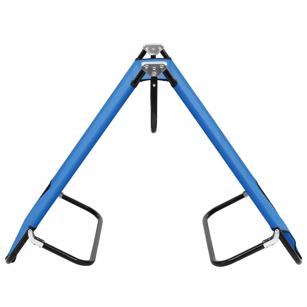 vidaXL vidaXL Folding Sun Lounger Blue Steel - Sun Lounger