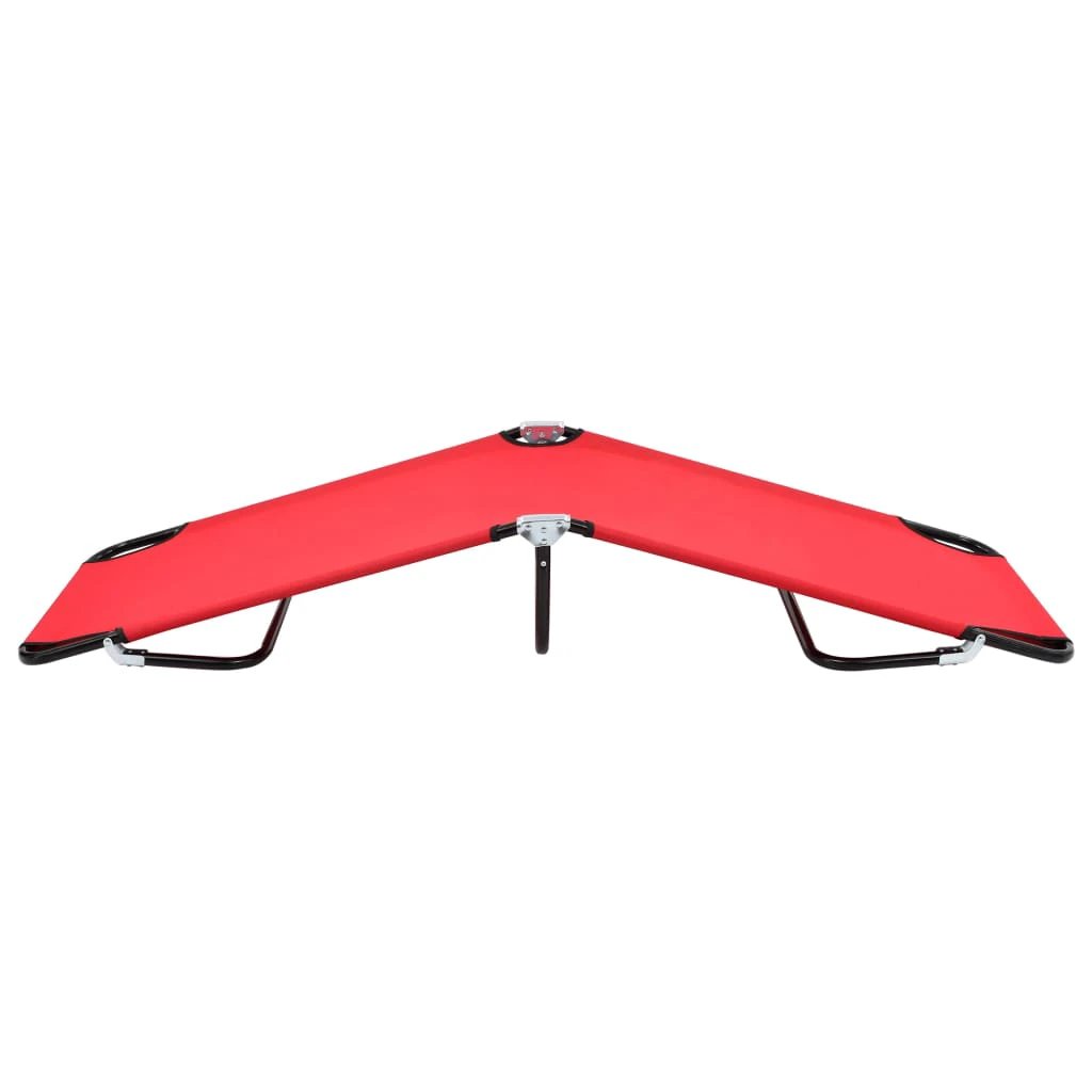 vidaXL Folding Sun Lounger Blue Steel by vidaXL