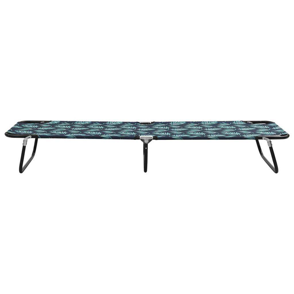 vidaXL Folding Sun Lounger Blue Steel by vidaXL